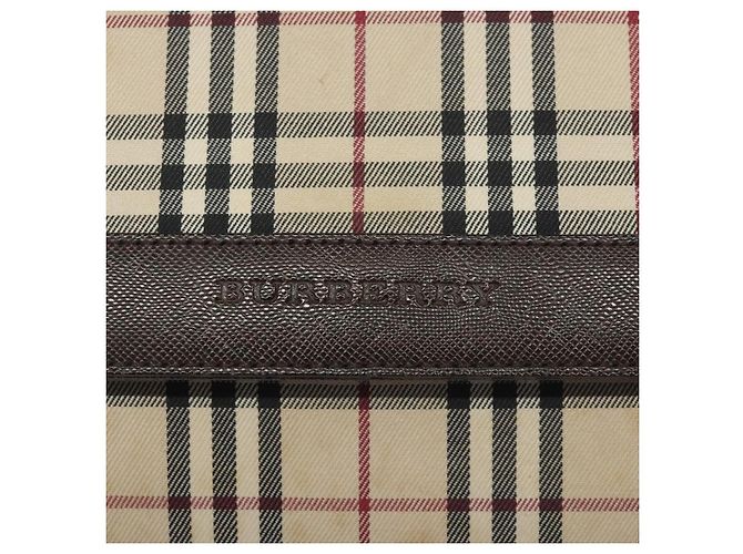 Burberry Nova Check Schultertasche aus Canvas Beige Silber Authentisch BD069 - Ansicht 17