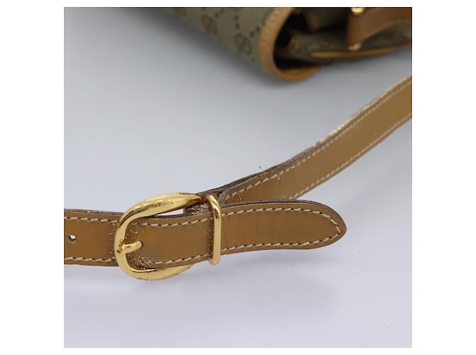 Borsa a Spalla GG Canvas Gucci Beige Oro Auth ac3606 D'oro - vista 14