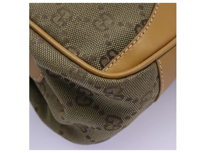 Borsa a Spalla GG Canvas Gucci Beige Oro Auth ac3606 D'oro - vista 17