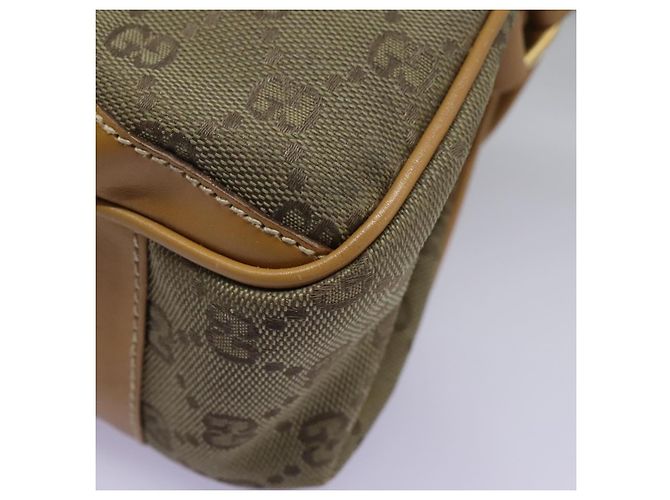 Borsa a Spalla GG Canvas Gucci Beige Oro Auth ac3606 D'oro - vista 18
