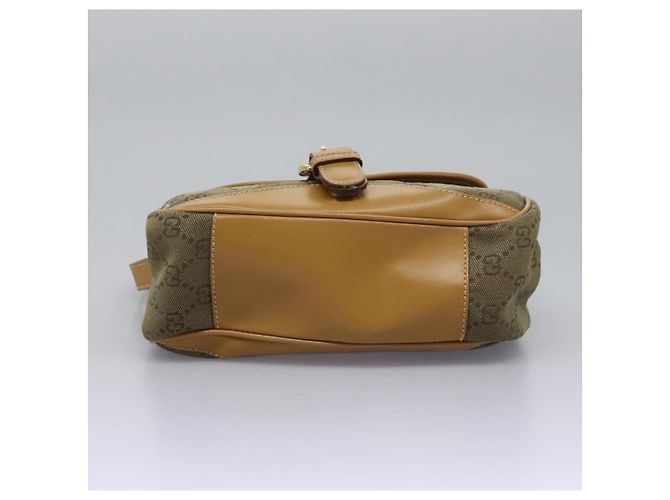 Borsa a Spalla GG Canvas Gucci Beige Oro Auth ac3606 D'oro - vista 5