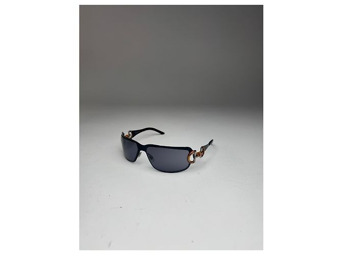 Bamboo Occhiali da sole vintage Gucci in bambù Nero - vista 12