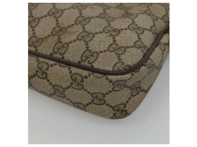 Sac à épaule GUCCI GG Supreme PVC Beige Marron or 97 02 068 Auth ep7562 Doré - vue 16