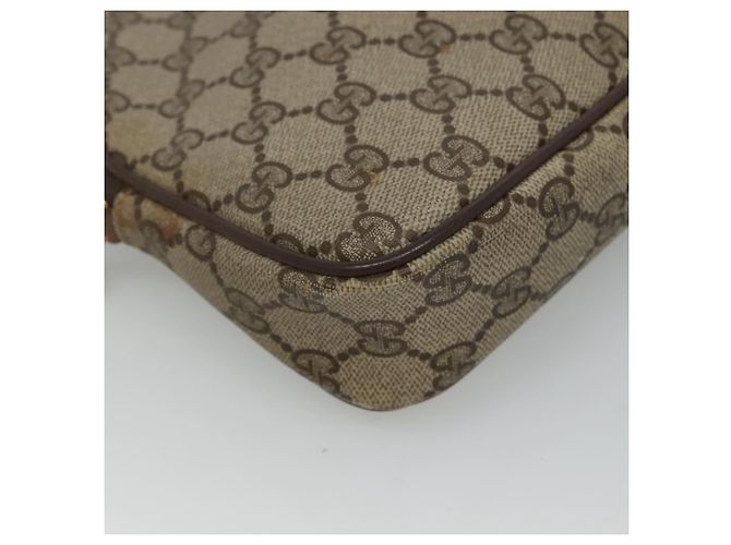 Sac à épaule GUCCI GG Supreme PVC Beige Marron or 97 02 068 Auth ep7562 Doré - vue 17
