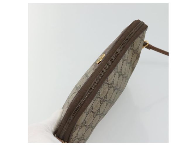 Sac à épaule GUCCI GG Supreme PVC Beige Marron or 97 02 068 Auth ep7562 Doré - vue 6