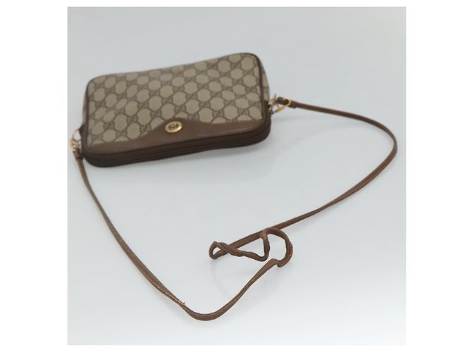 Sac à épaule GUCCI GG Supreme PVC Beige Marron or 97 02 068 Auth ep7562 Doré - vue 7
