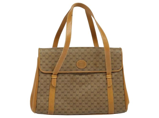 GUCCI Micro GG Supreme Handtasche aus PVC-Leder Beige Gold 000 984 4857 Auth ep7571 Golden - Ansicht 13
