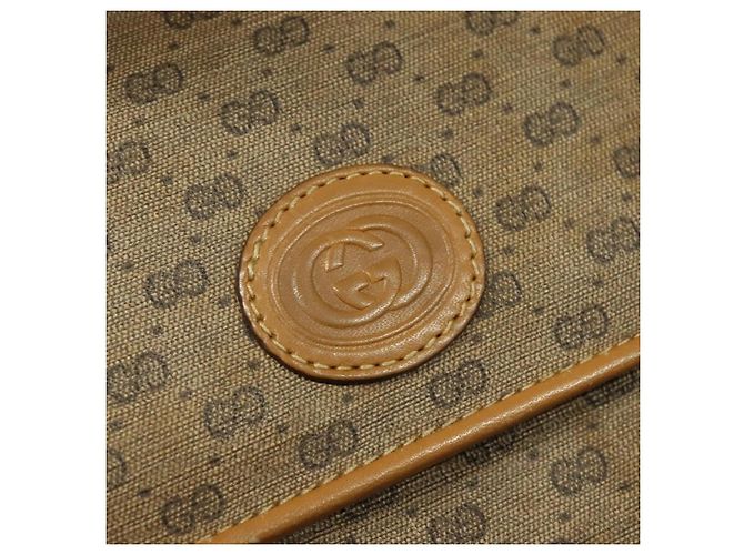 GUCCI Micro GG Supreme Handtasche aus PVC-Leder Beige Gold 000 984 4857 Auth ep7571 Golden - Ansicht 17