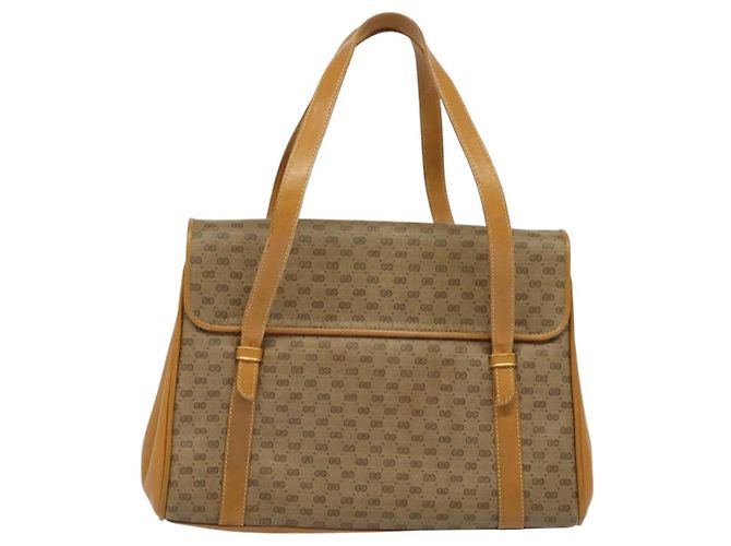 GUCCI Micro GG Supreme Handtasche aus PVC-Leder Beige Gold 000 984 4857 Auth ep7571 Golden - Ansicht 2