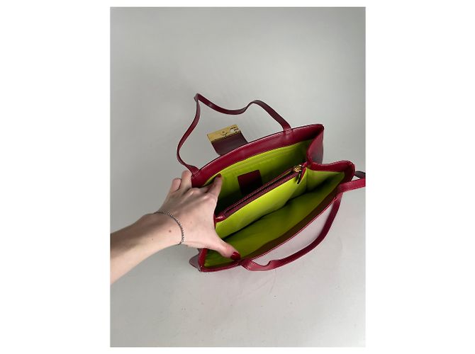Vintage Givenchy Whip Leather Shopper Bag Red - view 10
