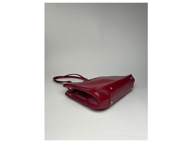 Vintage Givenchy Whip Leather Shopper Bag Red - view 13