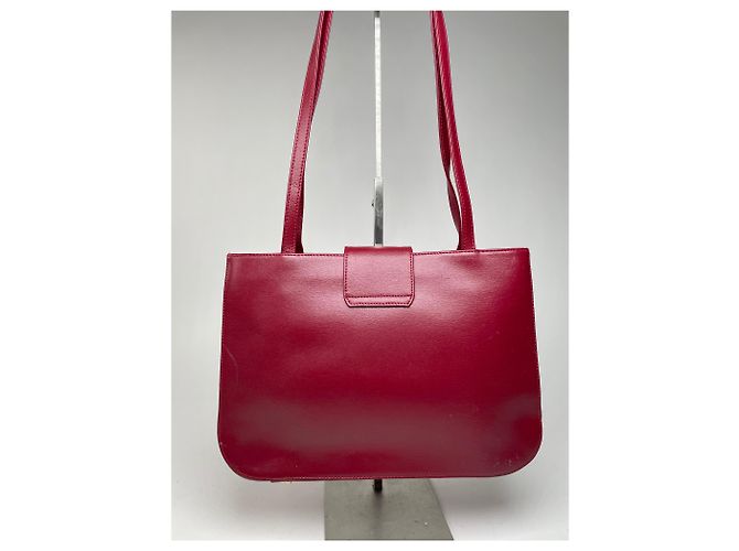 Vintage Givenchy Whip Leather Shopper Bag Red - view 15