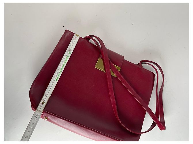 Vintage Givenchy Whip Leather Shopper Bag Red - view 16