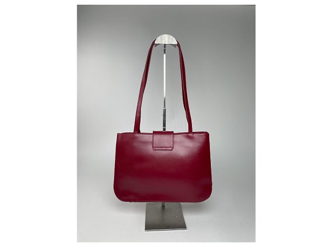 Vintage Givenchy Whip Leather Shopper Bag Red - view 4