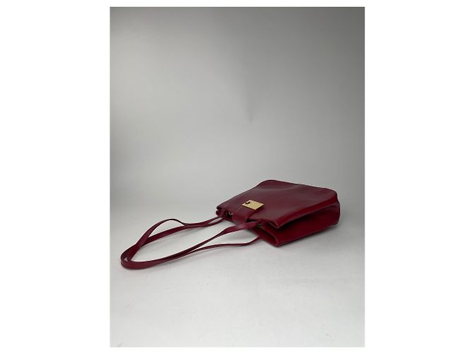Vintage Givenchy Whip Leather Shopper Bag Red - view 5
