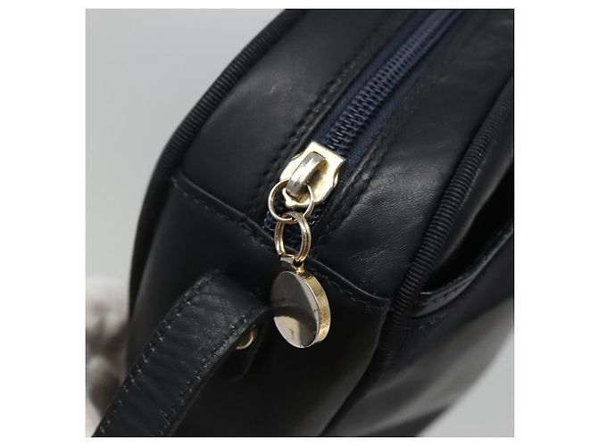 Borsa a Spalla Vala in Pelle Blu Navy Oro di Salvatore Ferragamo Auth bs22996 D'oro - vista 10