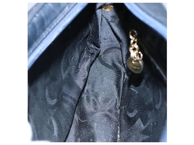 Borsa a Spalla Vala in Pelle Blu Navy Oro di Salvatore Ferragamo Auth bs22996 D'oro - vista 18
