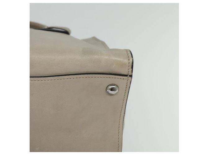 PRADA Borsa a mano in pelle 2 vie Beige Argento Auth am7940 - vista 15