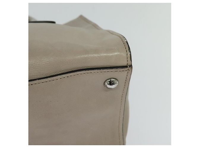 PRADA Borsa a mano in pelle 2 vie Beige Argento Auth am7940 - vista 17