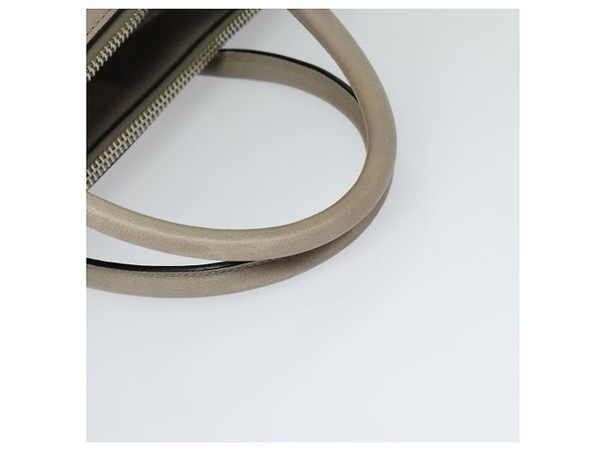 PRADA Borsa a mano in pelle 2 vie Beige Argento Auth am7940 - vista 8