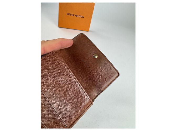 Vintage Louis Vuitton Monogram Dauphine monogram leather wallet Brown - view 9