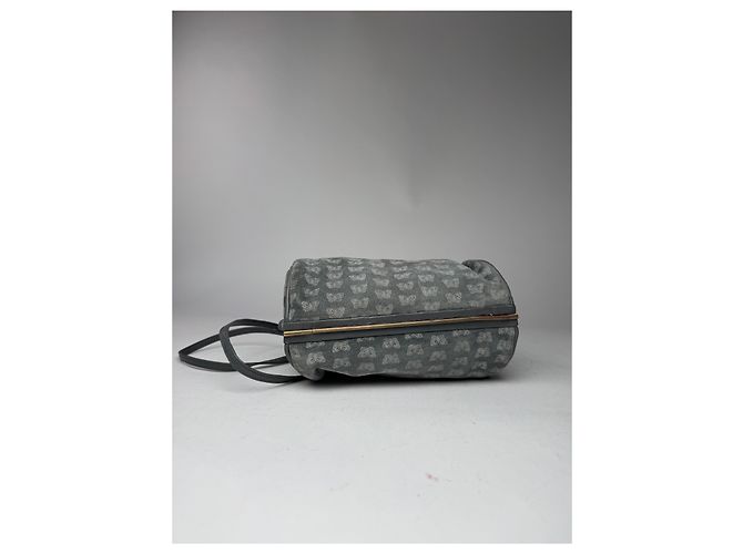 Jodie Vintage Bottega Veneta Wildleder Monogramm Tasche Grau - Ansicht 11