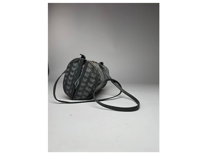 Jodie Vintage Bottega Veneta Wildleder Monogramm Tasche Grau - Ansicht 12