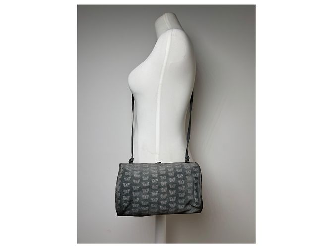 Jodie Vintage Bottega Veneta Wildleder Monogramm Tasche Grau - Ansicht 15