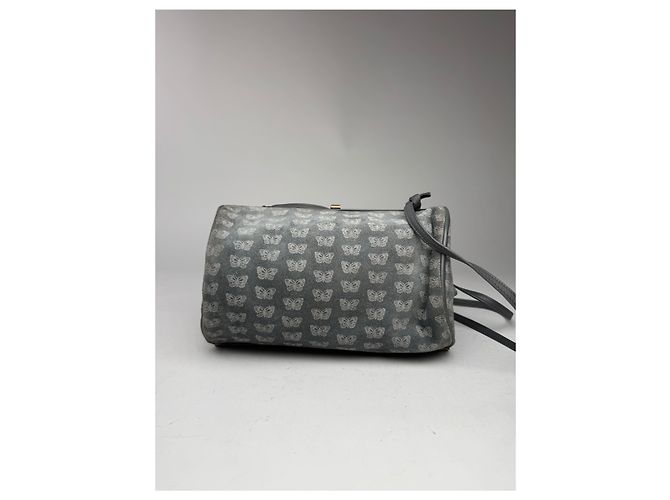 Jodie Vintage Bottega Veneta Wildleder Monogramm Tasche Grau - Ansicht 3