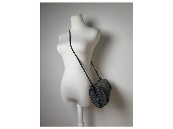 Jodie Vintage Bottega Veneta Wildleder Monogramm Tasche Grau - Ansicht 5
