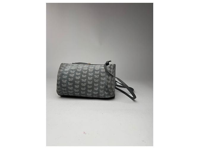 Jodie Vintage Bottega Veneta Wildleder Monogramm Tasche Grau - Ansicht 7