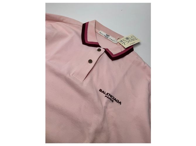 Pull vintage Balenciaga M rose avec étiquette - vue 2
