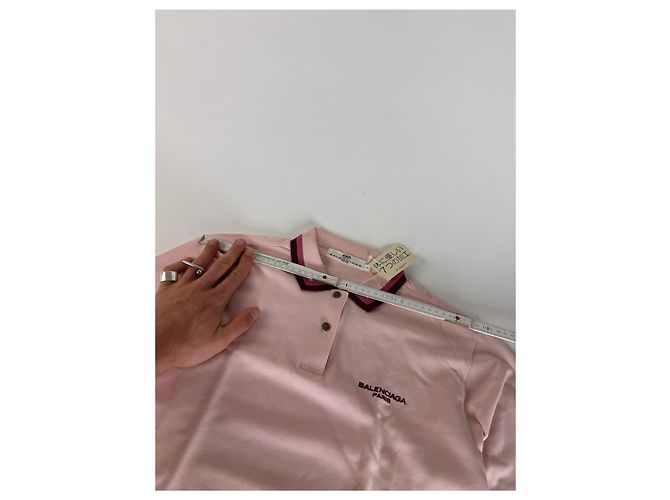Pull vintage Balenciaga M rose avec étiquette - vue 9