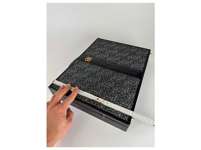 Valise Monogram Balenciaga Vintage des années 70 Noir - vue 15
