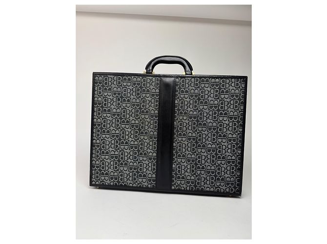 Valise Monogram Balenciaga Vintage des années 70 Noir - vue 3