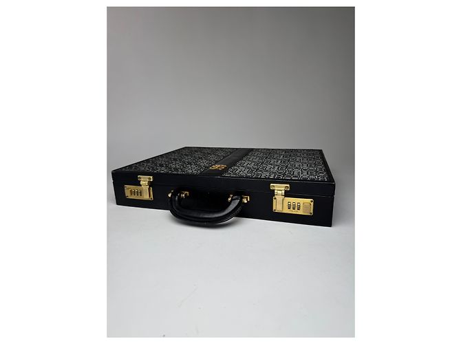 Valise Monogram Balenciaga Vintage des années 70 Noir - vue 9