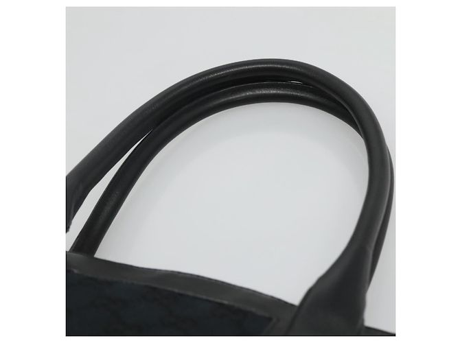 Borsa Tote in Canvas GG GUCCI Outlet Nero Oro 000 0855 00 2113 Auth am7878 - vista 14