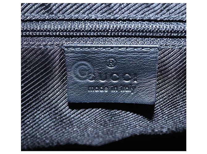 Borsa Tote in Canvas GG GUCCI Outlet Nero Oro 000 0855 00 2113 Auth am7878 - vista 18