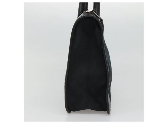 Borsa Tote in Canvas GG GUCCI Outlet Nero Oro 000 0855 00 2113 Auth am7878 - vista 3