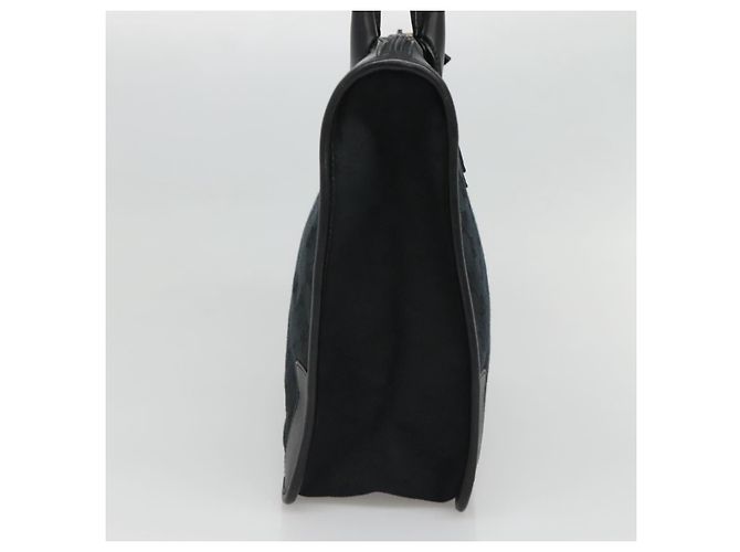 Borsa Tote in Canvas GG GUCCI Outlet Nero Oro 000 0855 00 2113 Auth am7878 - vista 4