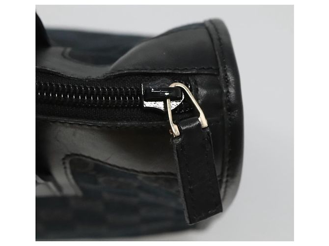 Borsa Tote in Canvas GG GUCCI Outlet Nero Oro 000 0855 00 2113 Auth am7878 - vista 9