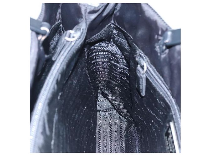PRADA Borsa Tote in Nylon Plastica Grigio Nero Auth ep7577 Marrone - vista 20