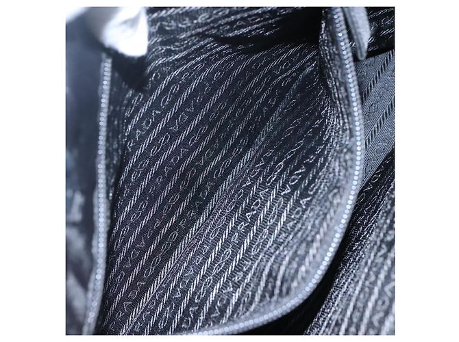 PRADA Borsa Tote in Nylon Plastica Grigio Nero Auth ep7577 Marrone - vista 21