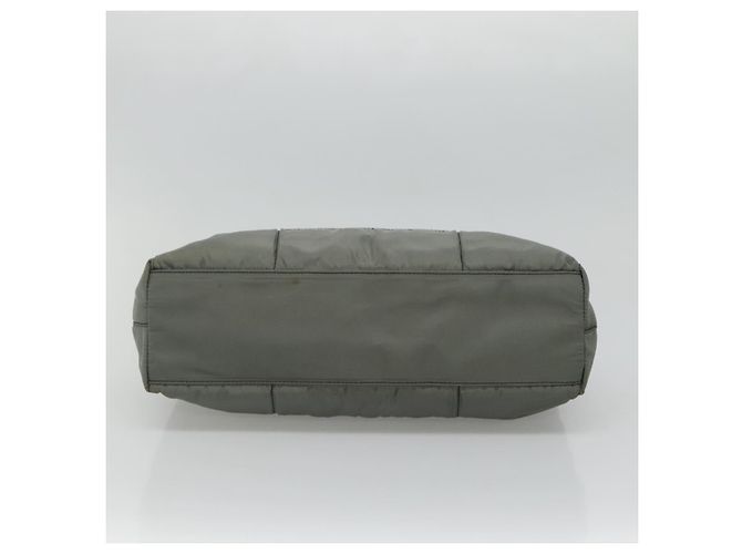 PRADA Borsa Tote in Nylon Plastica Grigio Nero Auth ep7577 Marrone - vista 5