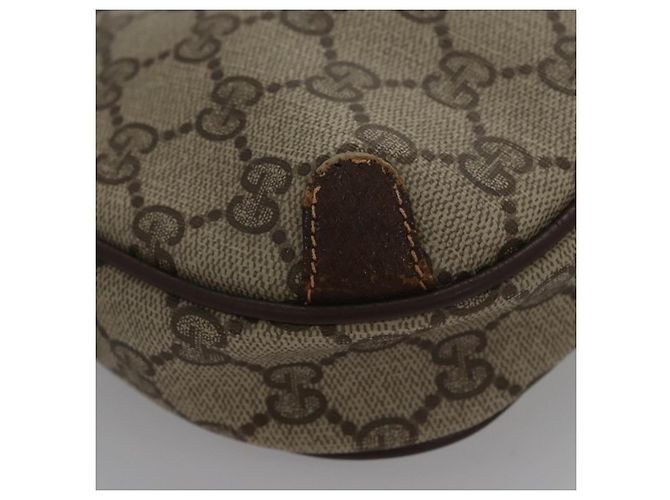 GUCCI GG Supreme Web Sherry Line Borsa a Spalla PVC Beige Rosso Auth 99180 - vista 16