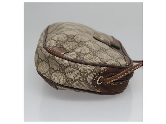 GUCCI GG Supreme Web Sherry Line Borsa a Spalla PVC Beige Rosso Auth 99180 - vista 3