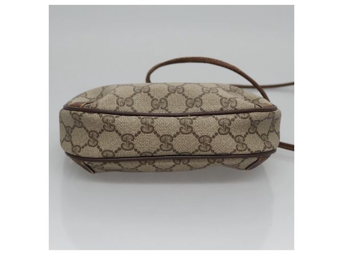 GUCCI GG Supreme Web Sherry Line Borsa a Spalla PVC Beige Rosso Auth 99180 - vista 5