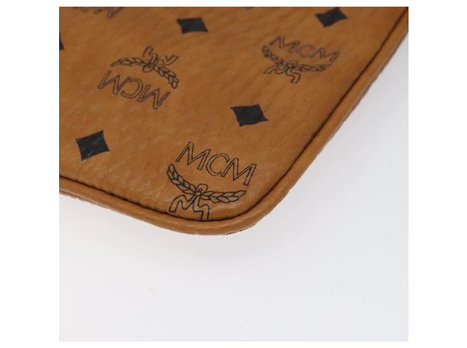 Bolsa de accesorio de PVC marrón MCM Vicetos Logogram Auth MY027 Castaño - vista 15