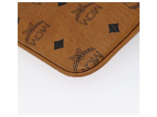 Bolsa de accesorio de PVC marrón MCM Vicetos Logogram Auth MY027 Castaño - vista 16