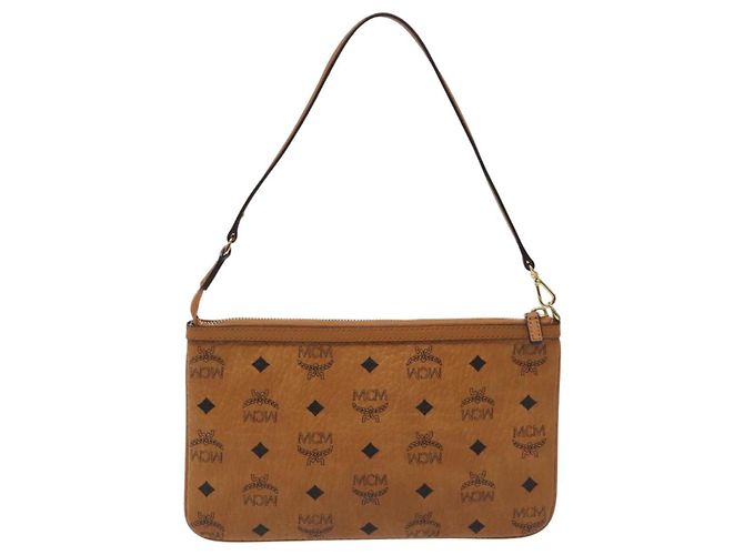 Bolsa de accesorio de PVC marrón MCM Vicetos Logogram Auth MY027 Castaño - vista 2